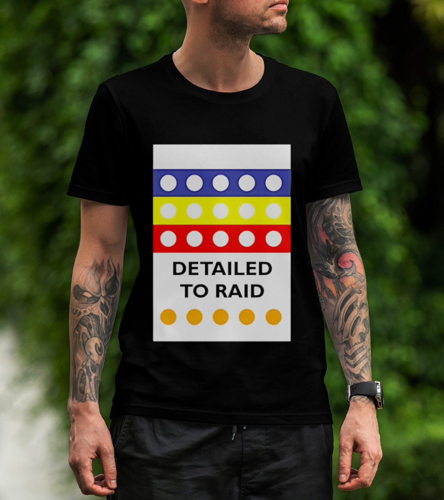Detailed To Raid Colorful Circle Stripes T-Shirt