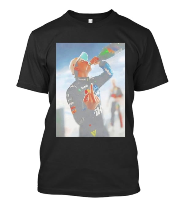 Oscar Piastri 81 Racing Celebration Flipping The Bird Formula One Victory Moment T-Shirt