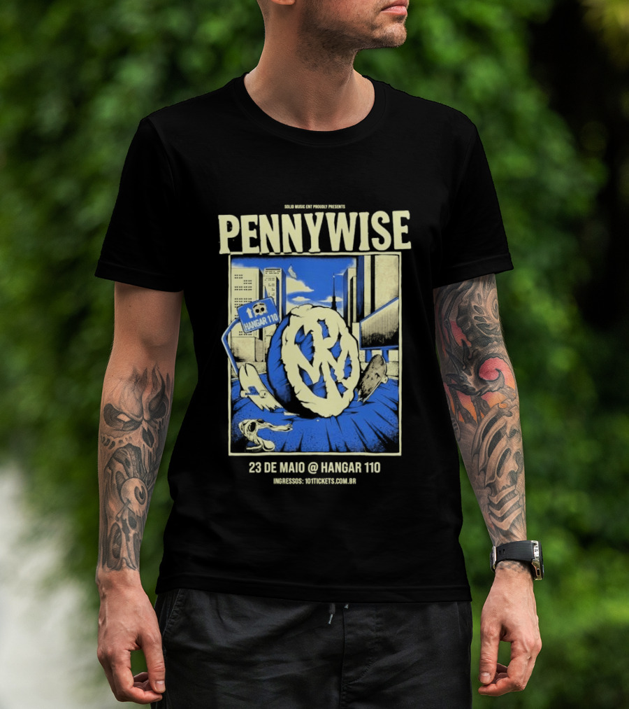 Pennywise We Are One Tour Sao Paulo Brazil Hangar 110 May 23 2026 T-Shirt