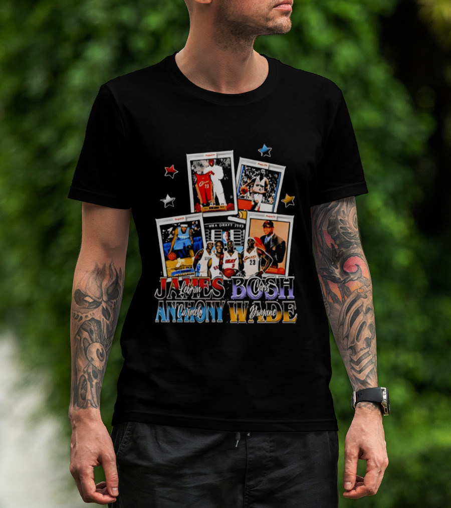 Puka Nacua With Draft 2003 James Bosh Anthony Wade Basketball Legends NBA T-Shirt
