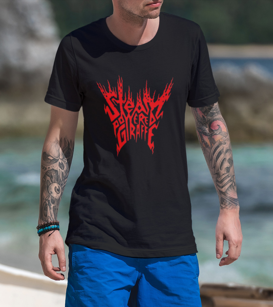 Steam Powered Giraffe Red Flame T-Shirt