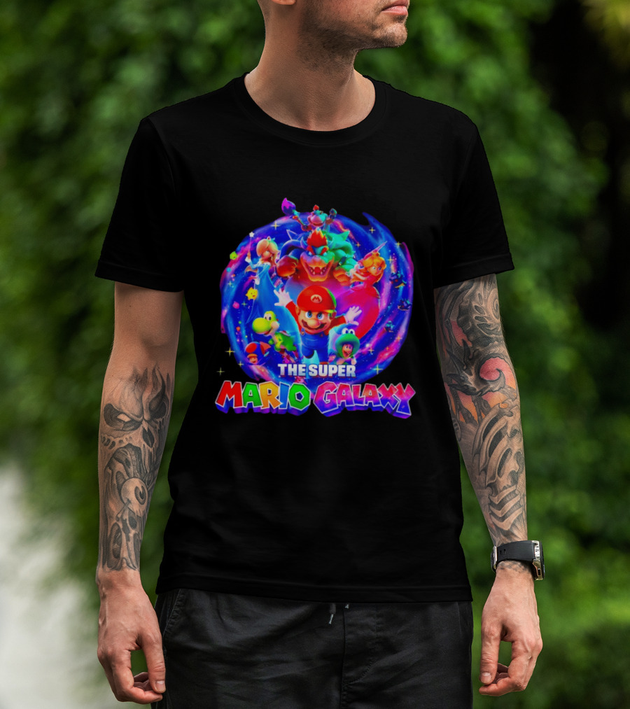 The Super Mario Galaxy Movie Bowser Luigi Peach Yoshi T-Shirt
