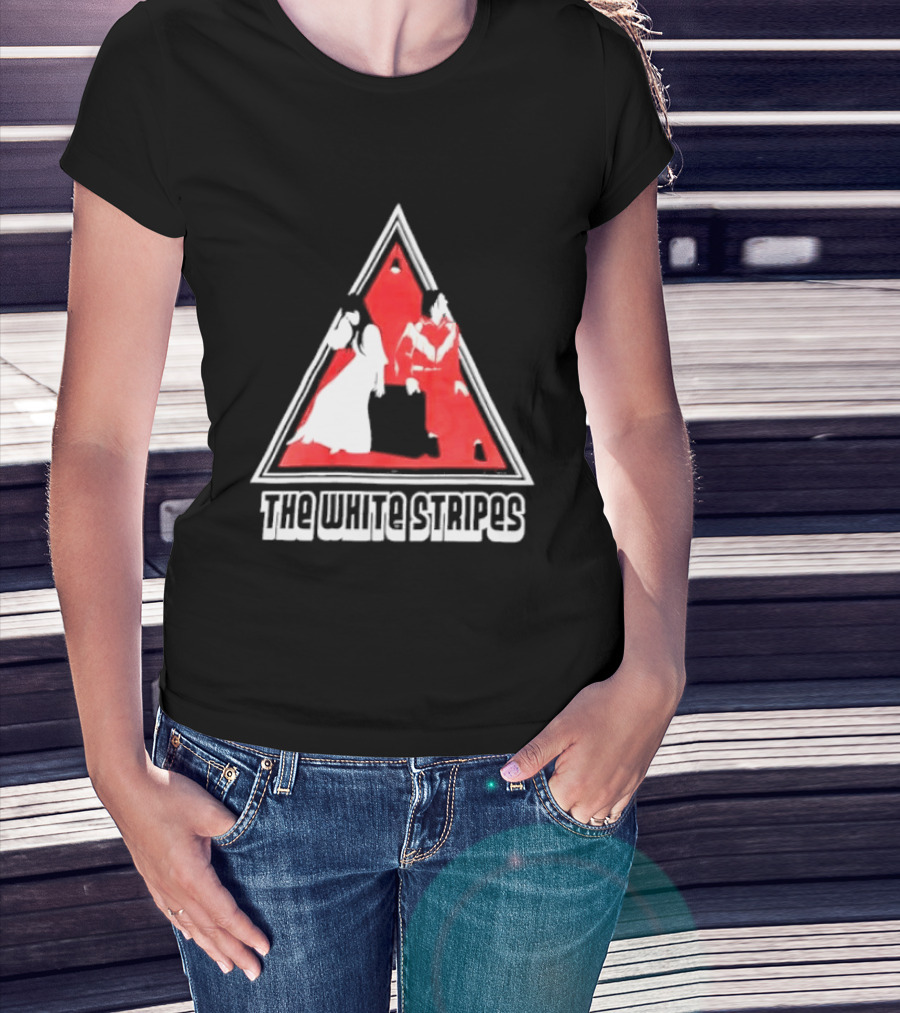 The White Stripes Triangle Red And White Duo T-Shirt