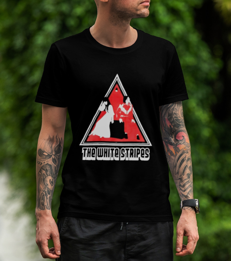 The White Stripes Triangle Red And White Duo T-Shirt