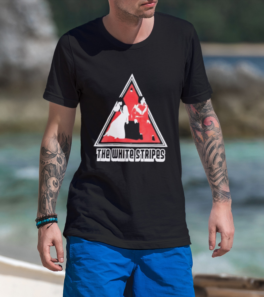 The White Stripes Triangle Red And White Duo T-Shirt