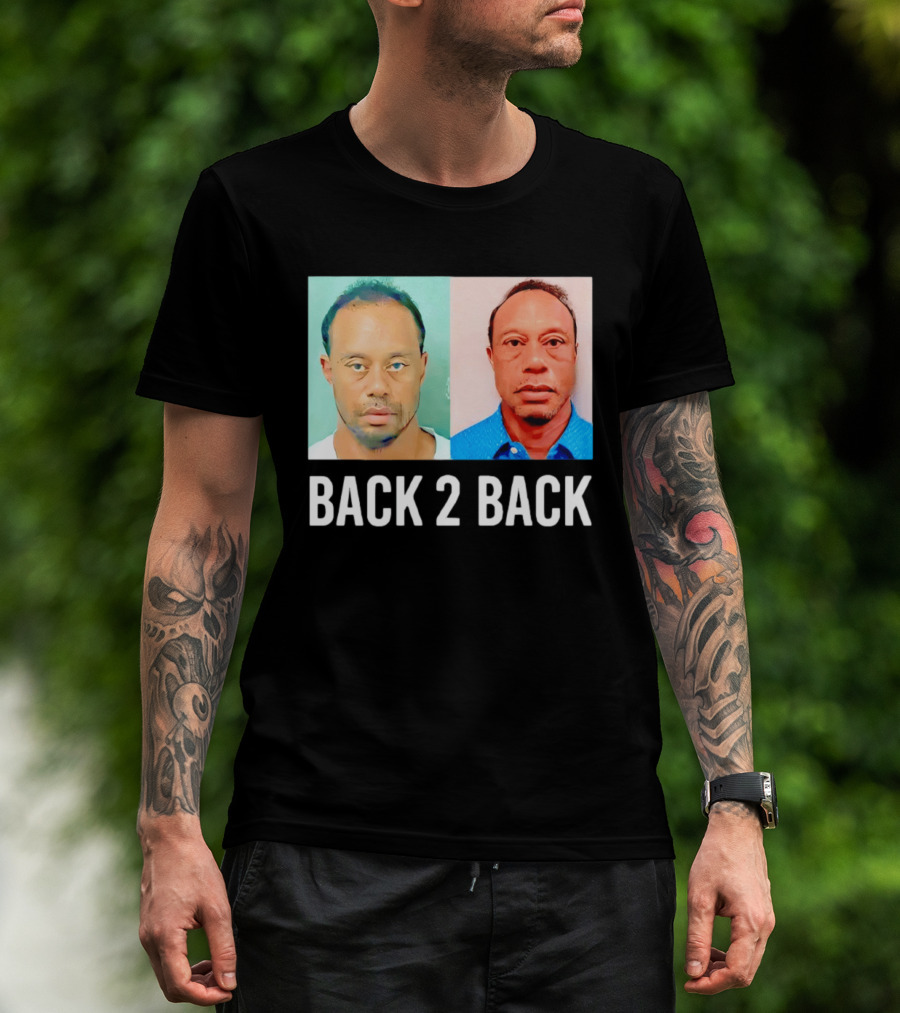 Tiger Woods Back 2 Back Shot Photo Collage T-Shirt