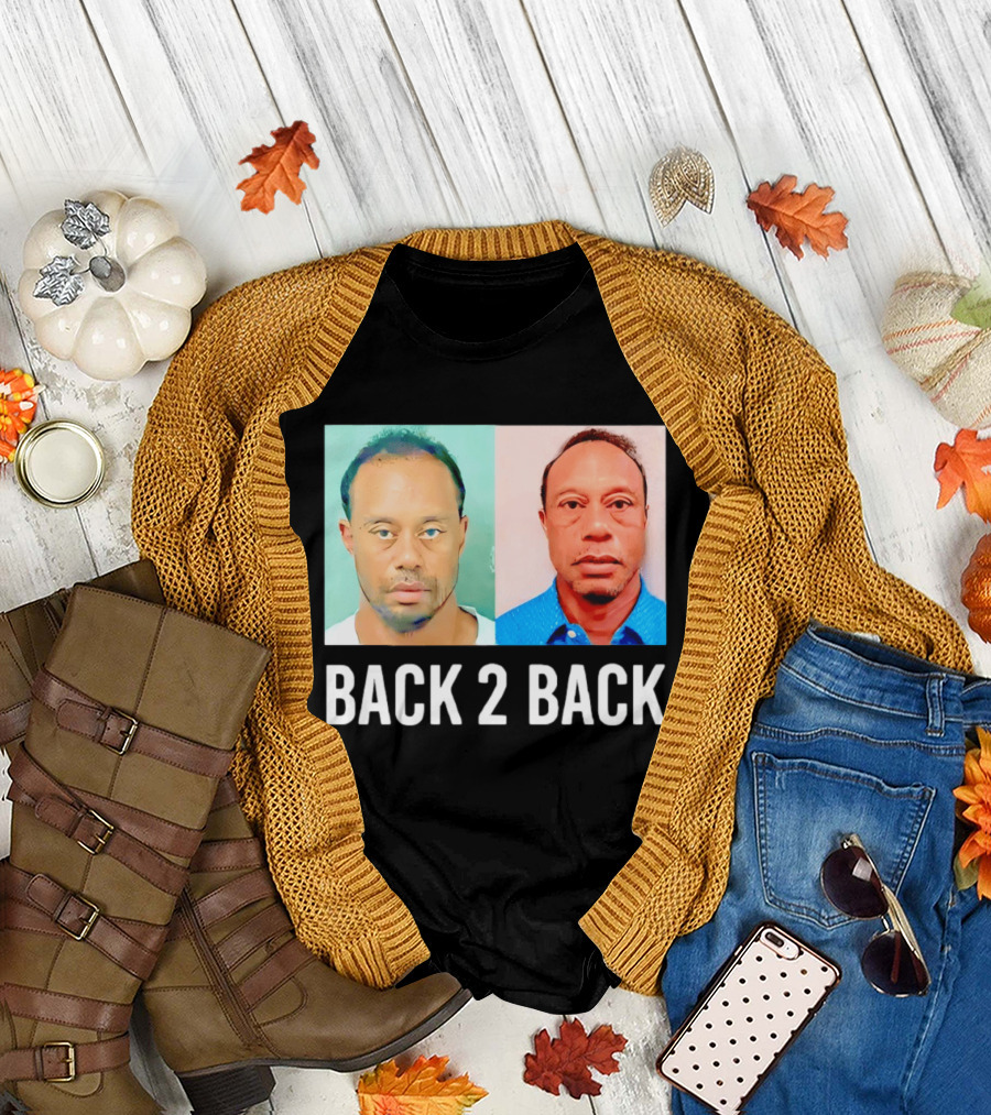 Tiger Woods Back 2 Back shot Photo Collage T-Shirt
