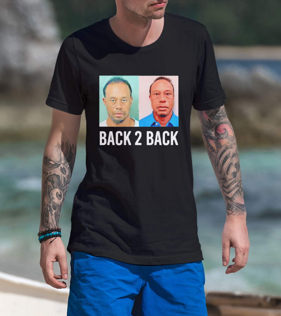 Tiger Woods Back 2 Back Shot Photo Collage T-Shirt