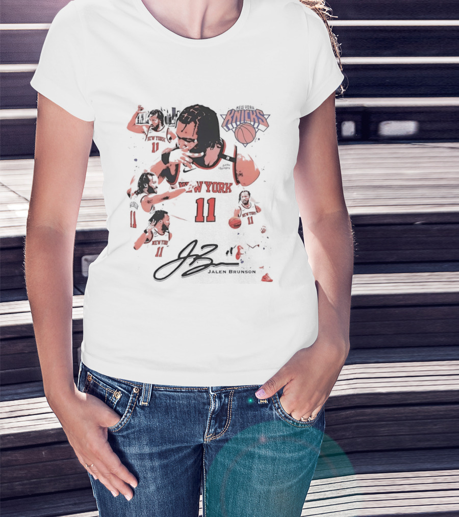 Jalen Brunson New York Knicks 11 NBA Basketball Signature Knicks T-Shirt