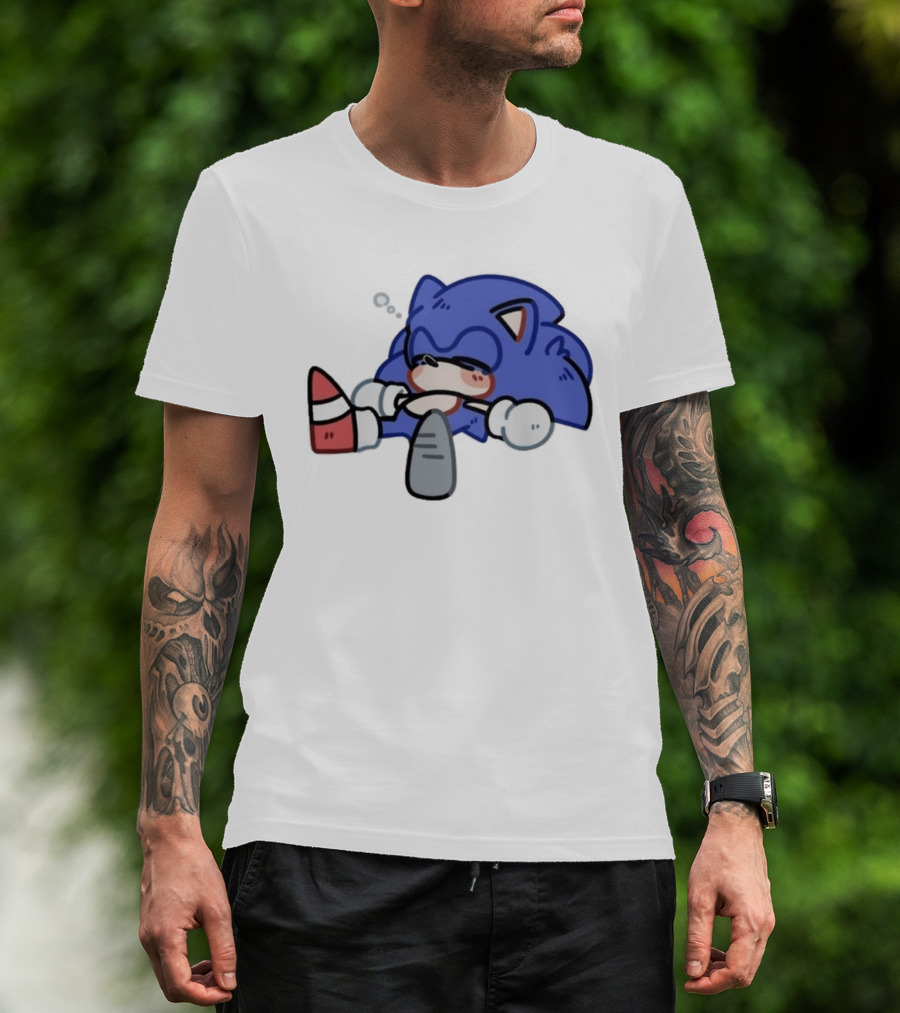 Chibi Sanic The Hedgehog Sleeping Kawaii 2026 T-Shirt