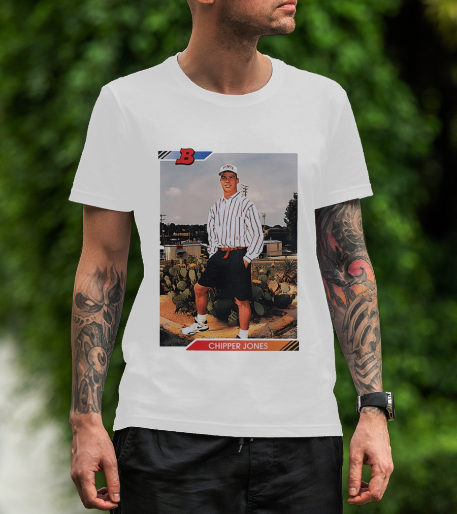 Chipper Jones Rookie Card Braves Baseball Legend T-Shirt