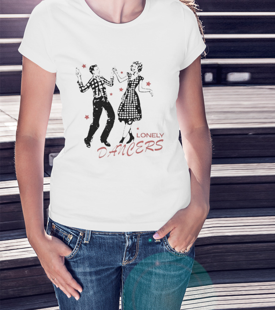 Lonely Dancers Retro Dance Scene With Vintage Couple T-Shirt