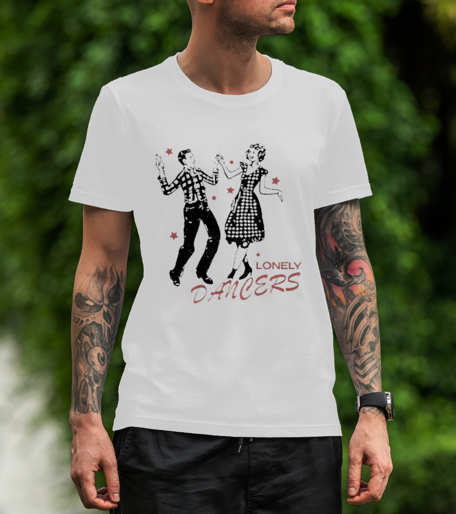 Lonely Dancers Retro Dance Scene With Vintage Couple T-Shirt