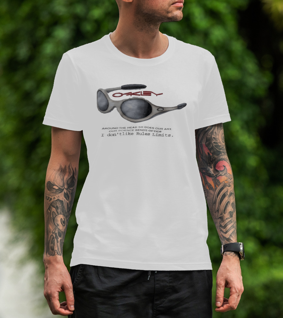 Oakley Sunglasses Bends Optics Science No Rules Limits T-Shirt