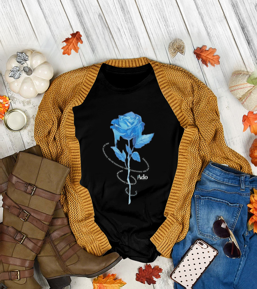 Ado Staff Blue Rose 5th Anniversary Los Angeles LA T-Shirt