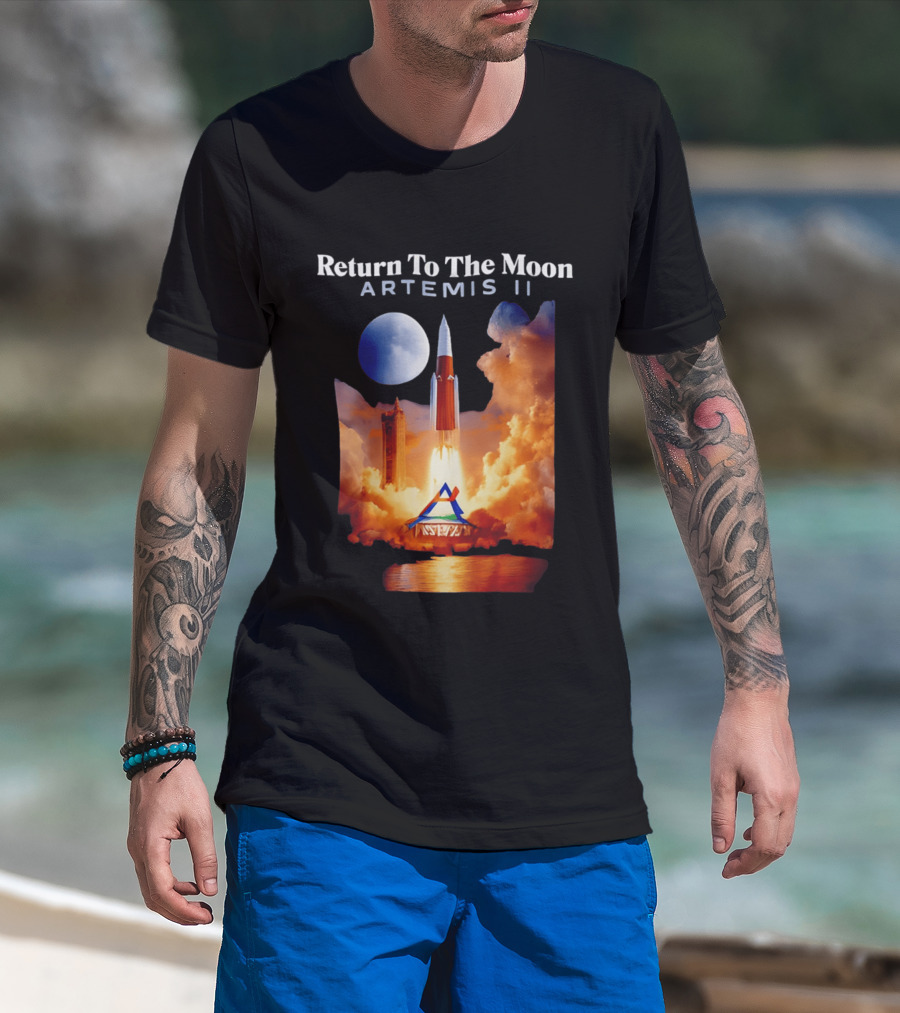 Artemis II Return To The Moon Rocket Launch NASA Mission T-Shirt
