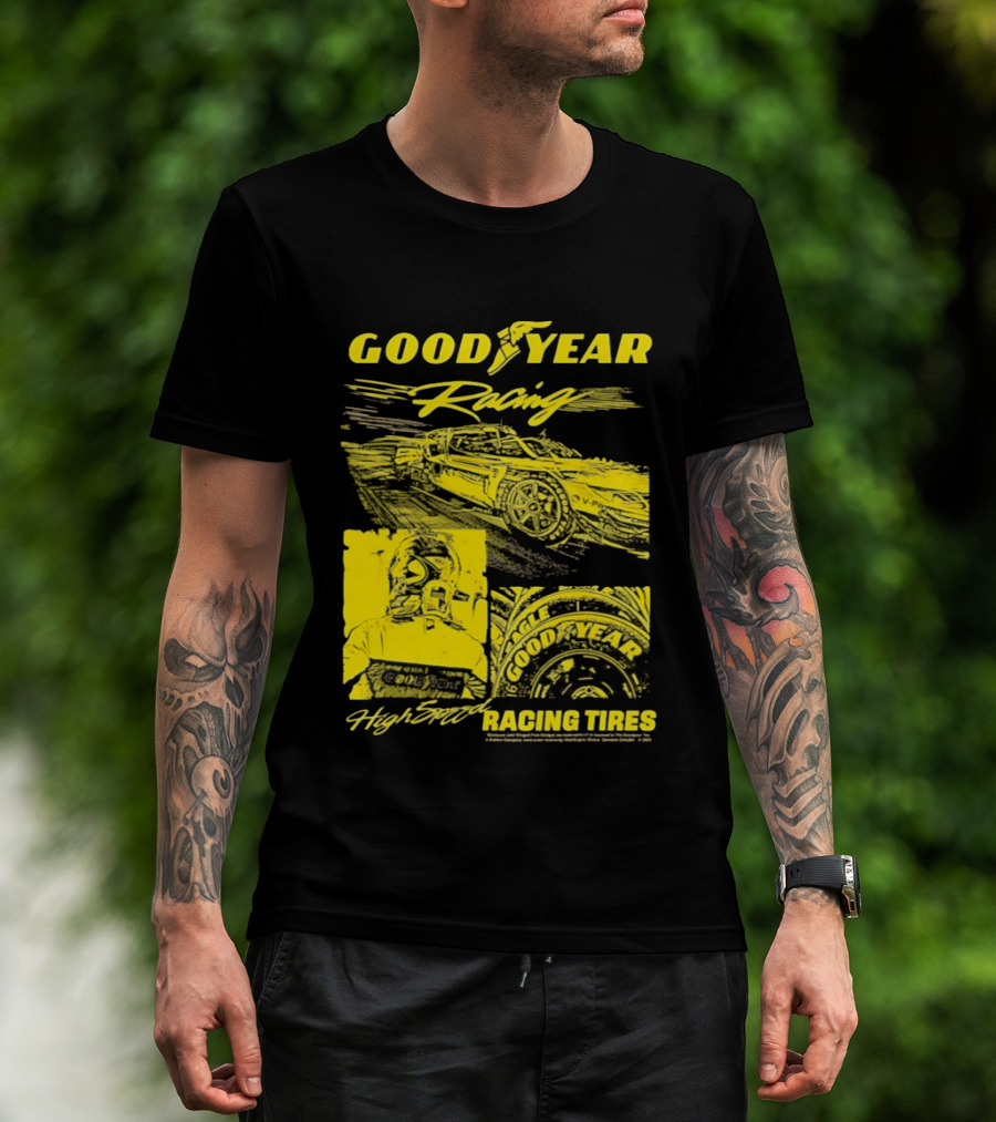 Goodyear Racing High Speed Racing Tires Panels T-Shirt