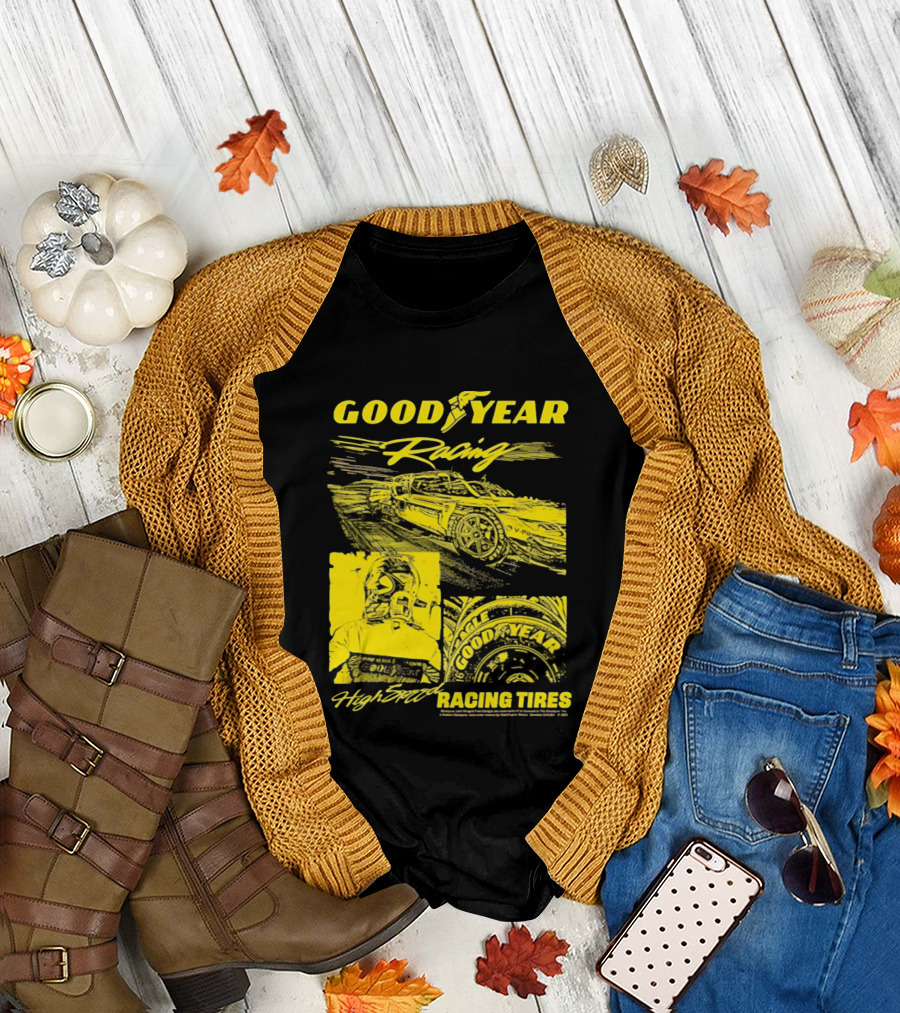 Goodyear Racing High Speed Racing Tires Panels T-Shirt