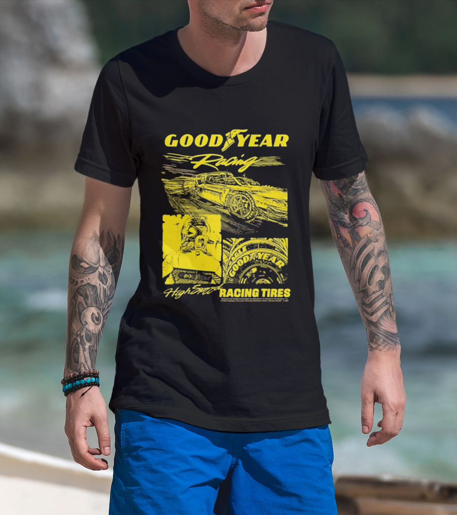 Goodyear Racing High Speed Racing Tires Panels T-Shirt