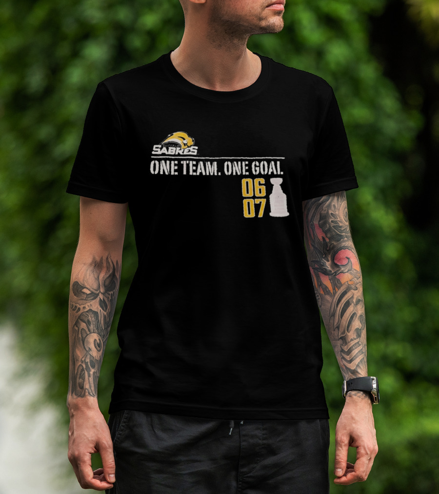 Buffalo Sabres One Team One Goal 06 07 Stanley Cup T-Shirt