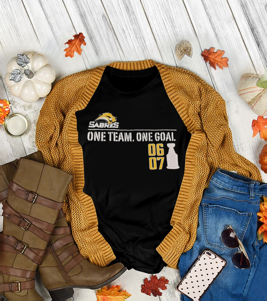 Buffalo Sabres One Team One Goal 06 07 Stanley Cup T-Shirt