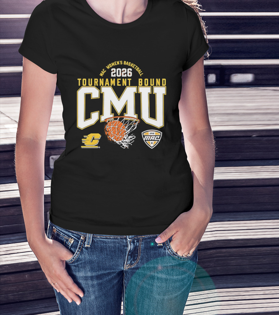 MAC Women's Basketball 2026 Tournament Bound CMU T-Shirt