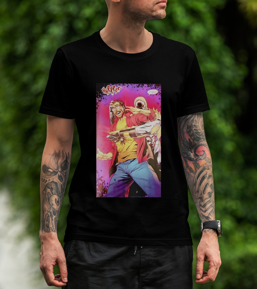 Hirrrkk Paul Rabin Spider Man Marvel Comic Action Panel T-Shirt