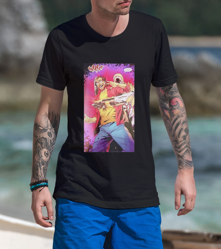 Hirrrkk Paul Rabin Spider Man Marvel Comic Action Panel T-Shirt