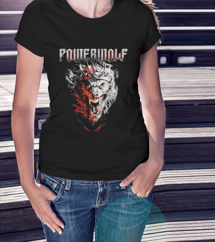 Powerwolf Wolf In Blood Splatter Special T-Shirt
