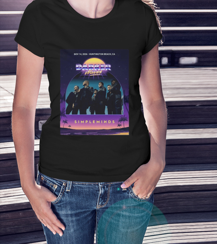Darker Waves Festival 2026 Simple Minds Full Lineup Huntington Beach November 14 T-Shirt