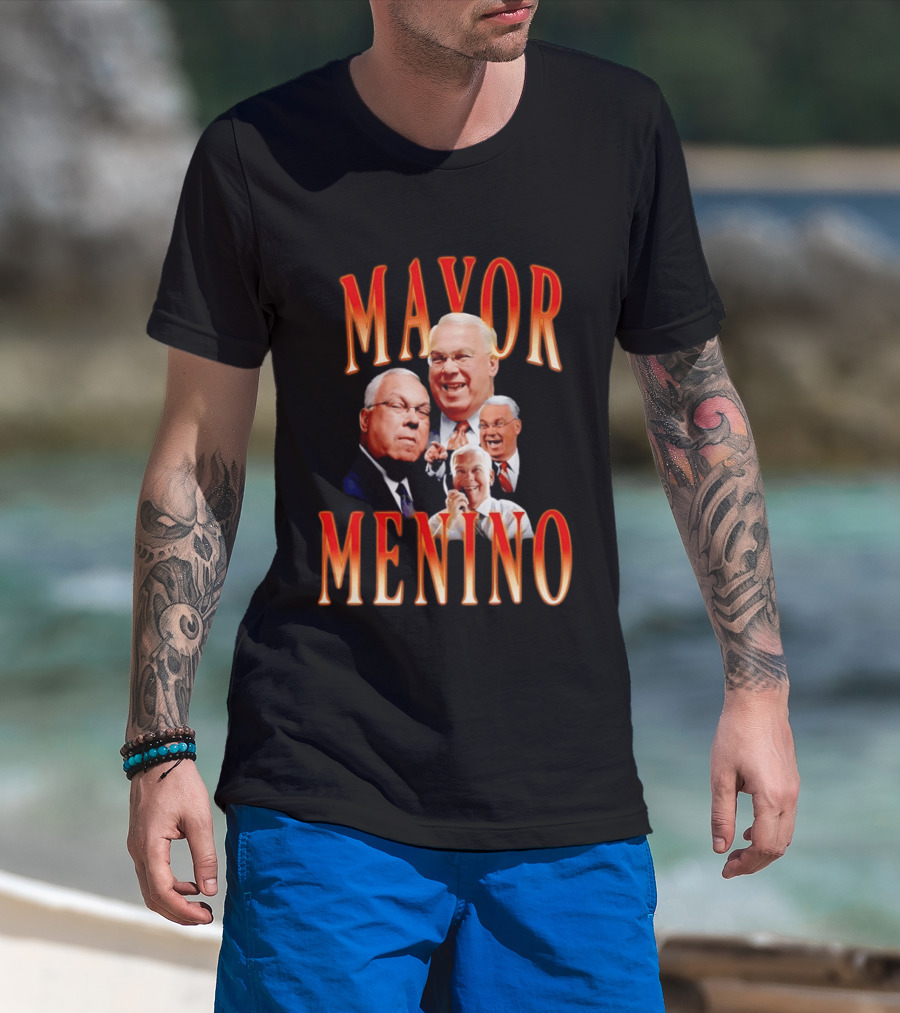 Mayor Menino Collage Of Smiling Expressions T-Shirt