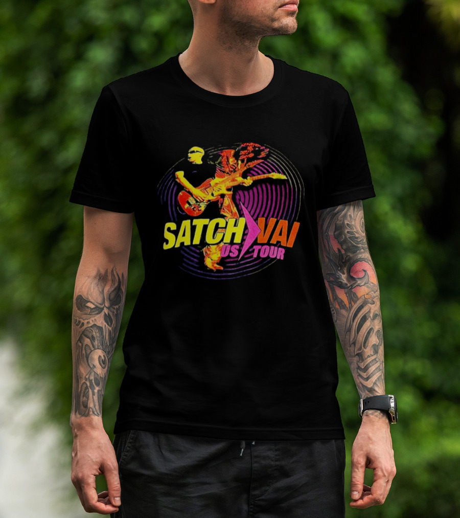 Satch Vai US Tour Electric Guitarist Spiral T-Shirt