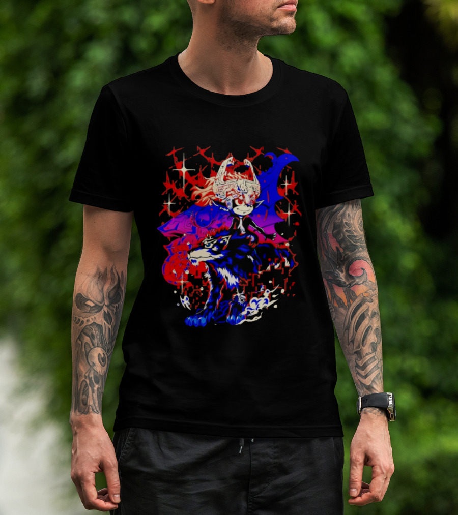 The Legend Of Zelda Twilight Princess Towards The Light Midna And Wolf Link Dual Form T-Shirt
