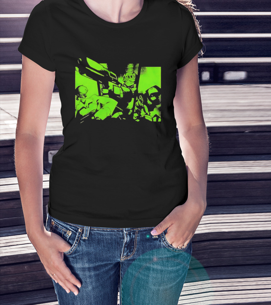 TimeSplitters Green Video Game Characters Neon T-Shirt