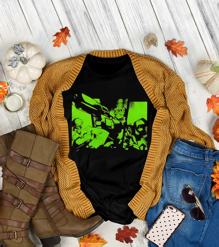 TimeSplitters Green Video Game Characters Neon T-Shirt