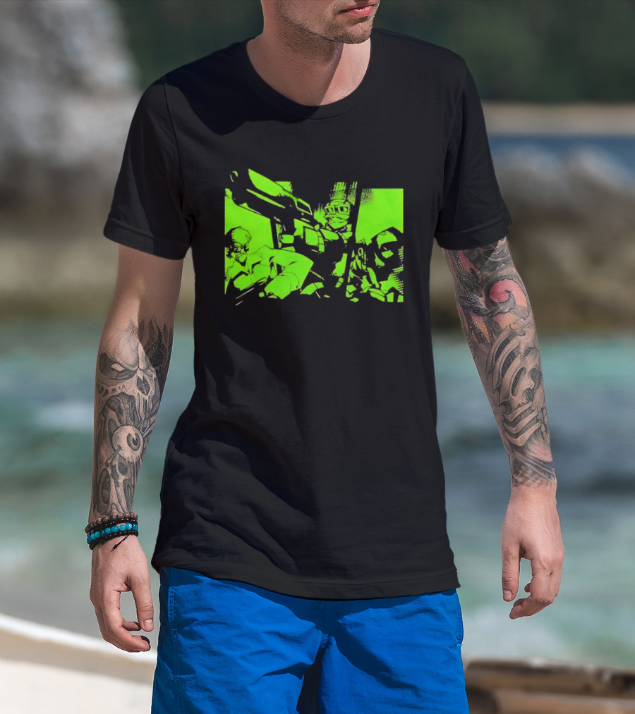 TimeSplitters Green Video Game Characters Neon T-Shirt