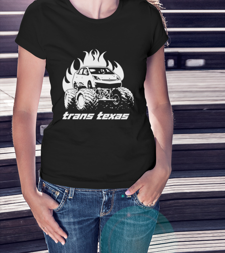 Trans Texas Monster Truck Fiery Off Road Power T-Shirt