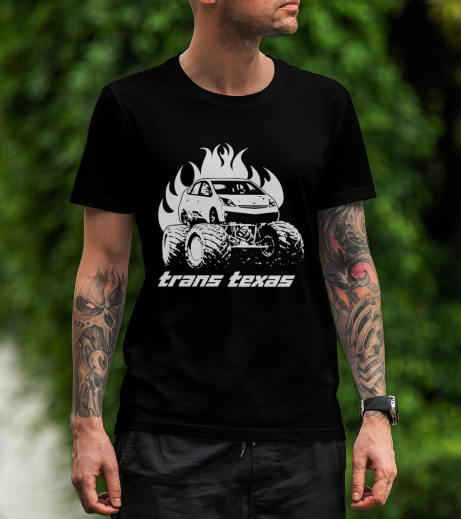 Trans Texas Monster Truck Fiery Off Road Power T-Shirt