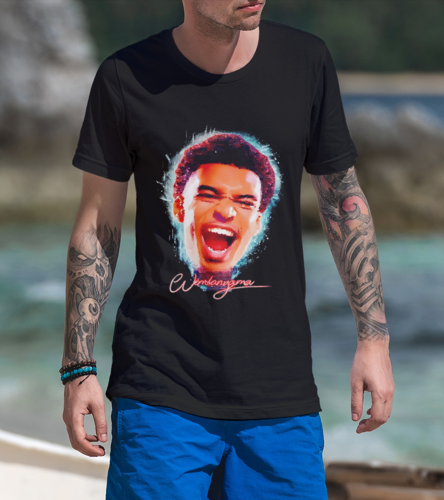 Wembanyama Spurs Basketball 2026 Big Head T-Shirt