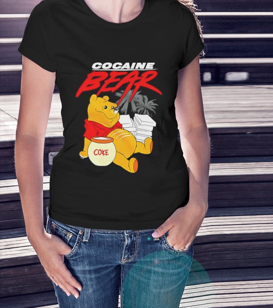 Winnie The Pooh Cocaine Bear Coke Honey Pot T-Shirt