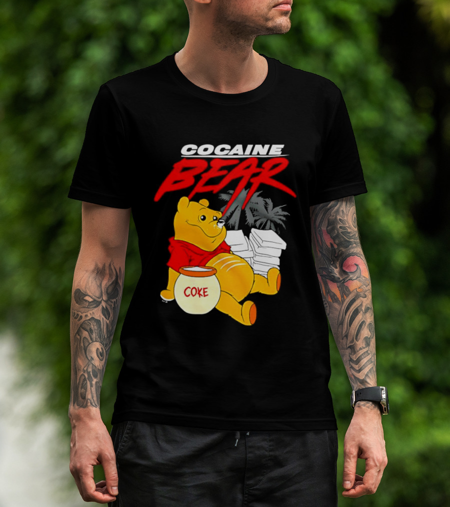 Winnie The Pooh Cocaine Bear Coke Honey Pot T-Shirt