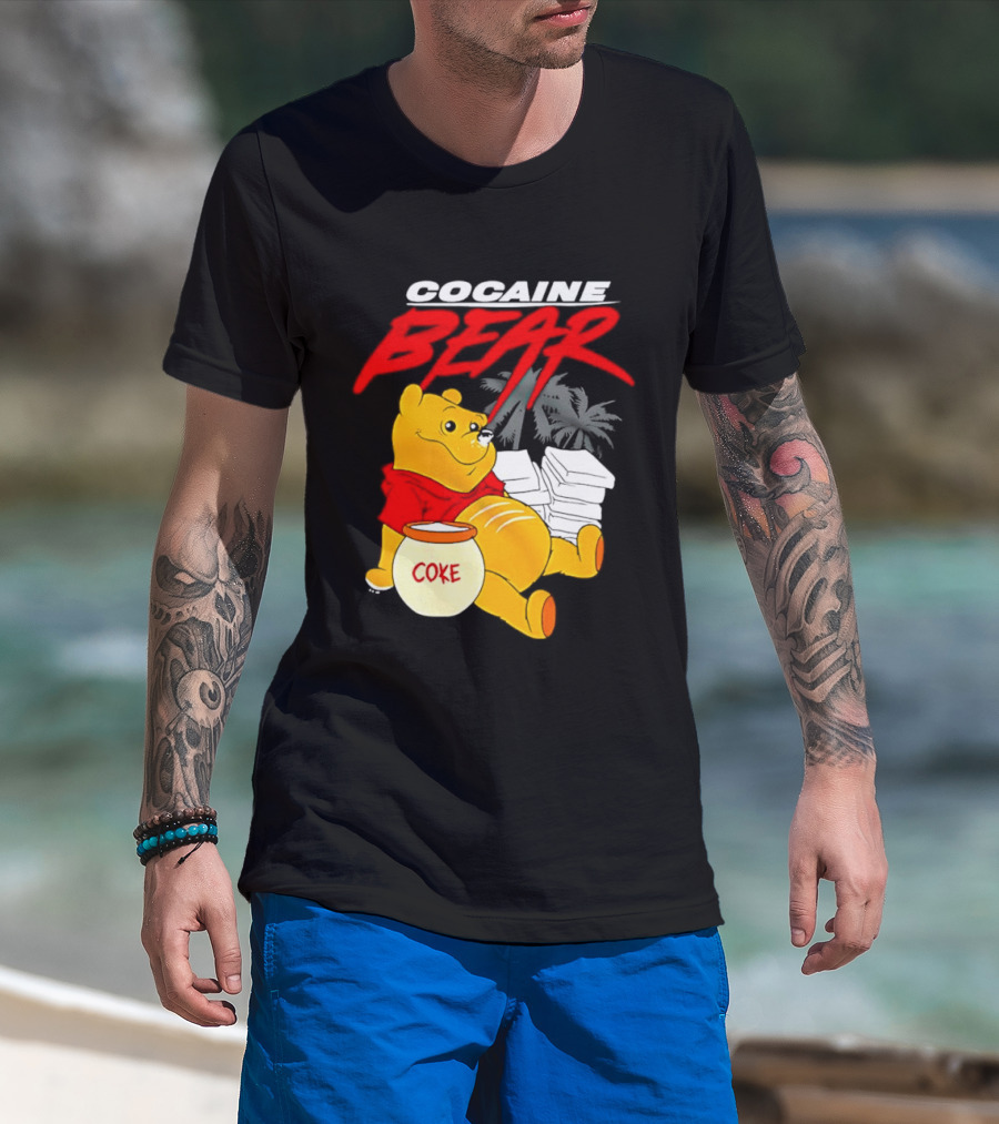 Winnie The Pooh Cocaine Bear Coke Honey Pot T-Shirt