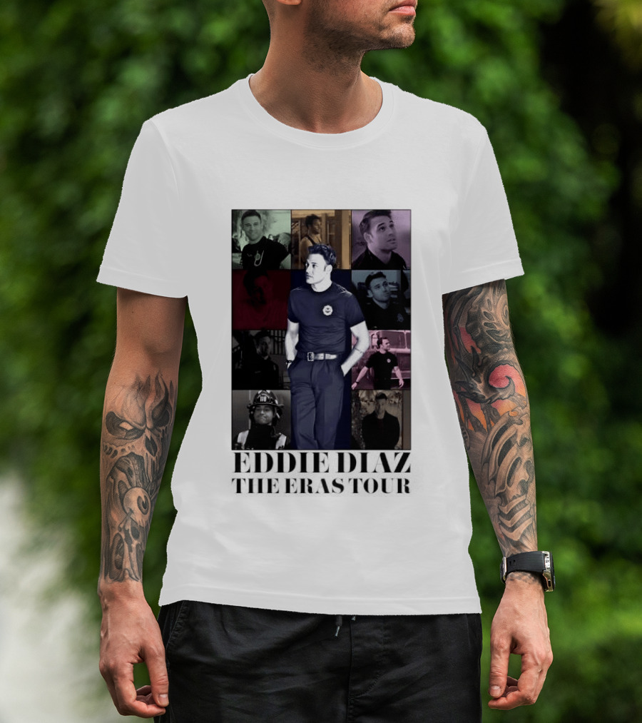Eddie Diaz 911 TV Series The Eras Tour Collage T-Shirt