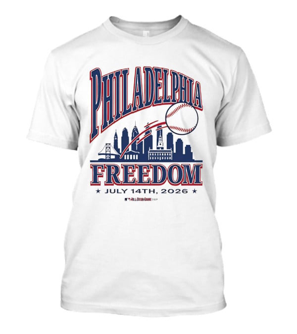 Philadelphia Phillies Light Blue Elton John Philadelphia Freedom July 14th 2026 All Star Game T-Shirt