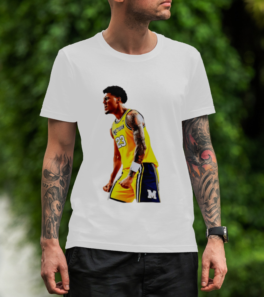 Yaxel Lendeborg Flex Motion Elite Energy Michigan Basketball 23 Jersey T-Shirt