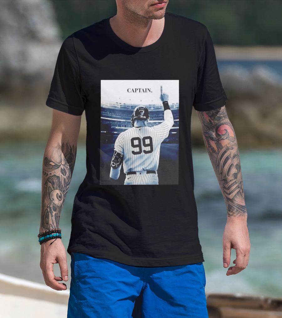Aaron Judge 99 New York Yankees Captain Pointing Celebration T-Shirt