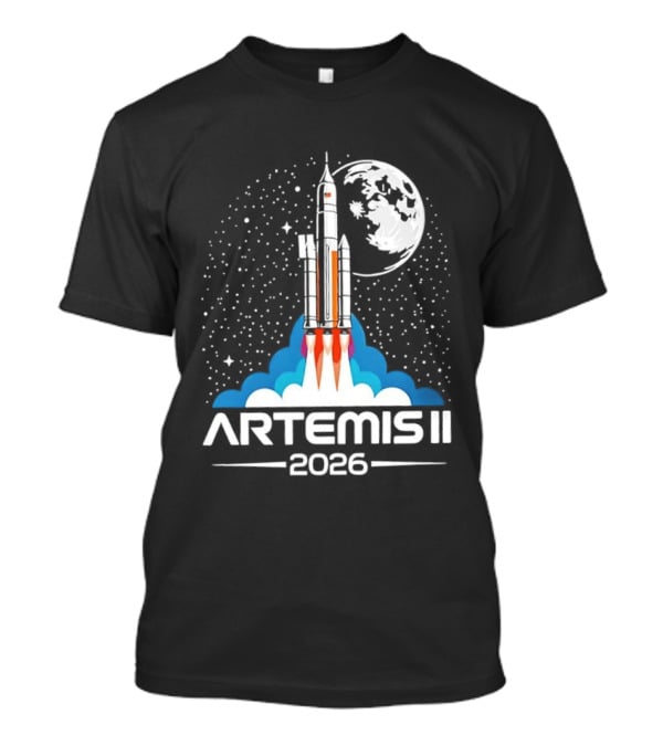 Artemis II 2026 NASA Moon Rocket Mission T-Shirt