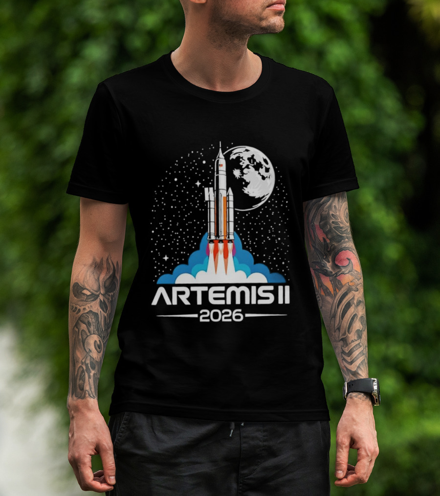 Artemis II 2026 NASA Moon Rocket Mission T-Shirt