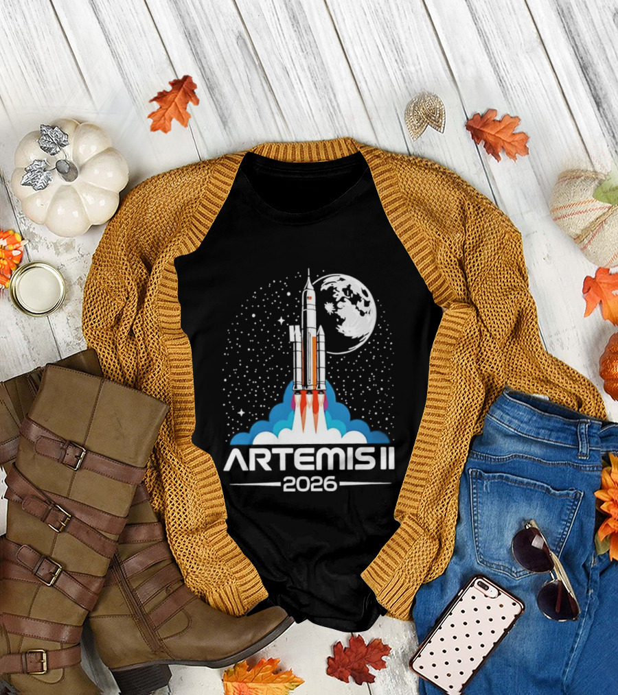 Artemis II 2026 NASA Moon Rocket Mission T-Shirt