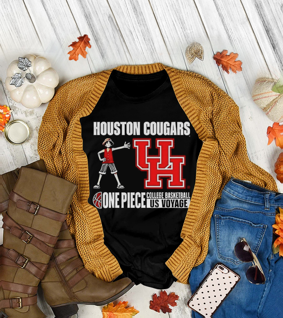 Houston Cougars UH One Piece College Basketball US Voyage T-Shirt